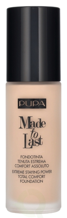 Pupa Milano Pupa Made To Last Total Comfort Foundation SPF10 30 ml #010 Porcelain in de groep BEAUTY & HEALTH / Makeup / Make-up gezicht / Foundation bij TP E-commerce Nordic AB (D14444)