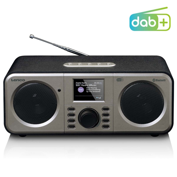 Lenco Stereo DAB+ FM-radio med Bluetooth® Svart in de groep HOME ELECTRONICS / Audio & Beeld / Thuisbioscoop, Hifi en Draagbaar / Radio & Wekkers / Draadloze audiozender bij TP E-commerce Nordic AB (D14671)