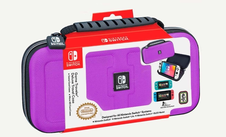 NACON Switch reisetui Purple Switch Lite/Switch OLED in de groep HOME ELECTRONICS / Spelconsoles en accessoires / Nintendo Switch Lite bij TP E-commerce Nordic AB (D15406)