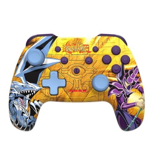 Trade Invaders Yu-Gi-Oh! - Draadloze Controller voor Switch ans PC - Magiër vs Blue-Eyes White Dragon in de groep HOME ELECTRONICS / Spelconsoles en accessoires / Nintendo Switch bij TP E-commerce Nordic AB (D15508)