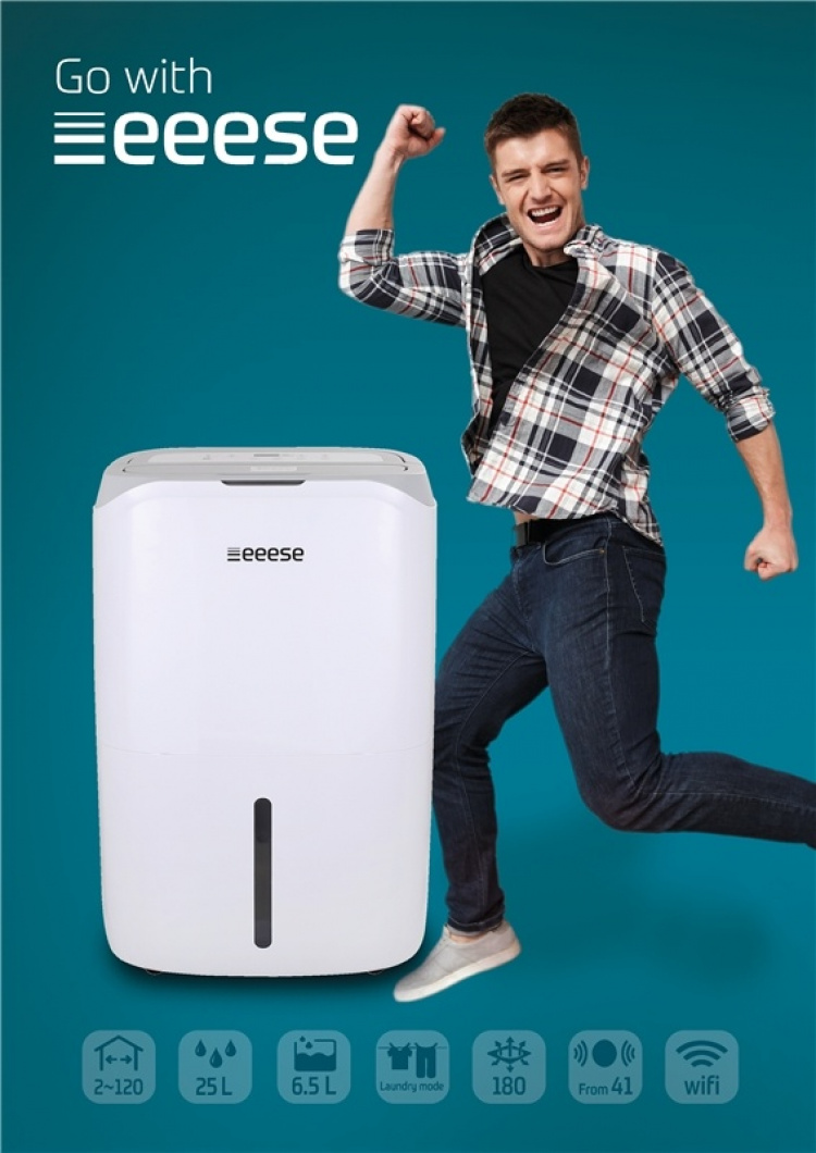 Carl - Avfuktare och luftrenare H11 HEPA-filter, 120m2, Wifi, 46 dB, timer, 2 hastigheter Carl - Avfuktare och luftrenare H11 HEPA-filter, 120m2, Wifi, 46 dB, timer, 2 hastigheter