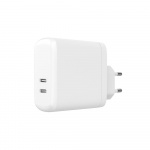 Charger 220V 2xUSB-C PD 60W White Charger 220V 2xUSB-C PD 60W White